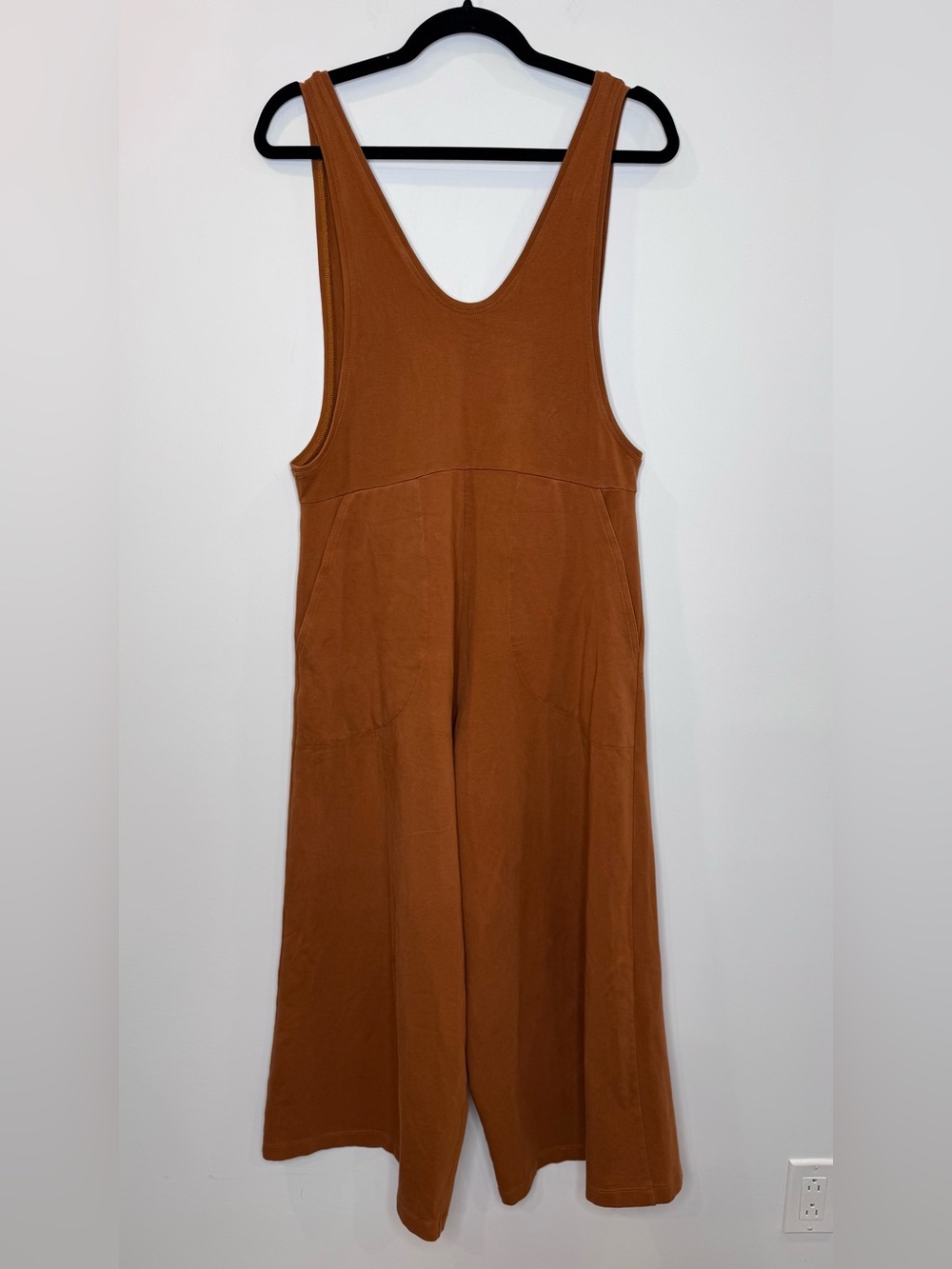 Ana + Zac tanksuit Women's Rust Wide-Leg Jumpsuit pima cotton cropped sz small